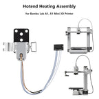Heating Assembly Kit for A1/A1 Mini Hot End Heating Component with Heater Cartridge and Thermistor Temperature Sensor for Bambu