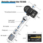 XTOOL TS100 PRO Sensor TPMS Sensor Tire Repair Tools TPMS Pressure Monitor Tester Automotive Tire Pressure Programming Sensors