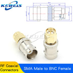 2PCS SMA Male Female to BNC Male Female Adapter SMA to BNC Connector for Wireless LAN Device, Coaxial Cable, Radio Antenna Adapt