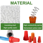 50PCS Colorful Electrical Insulated Crimp Twist Terminal Quick Wire Connector Nut Spring End Cap Connection