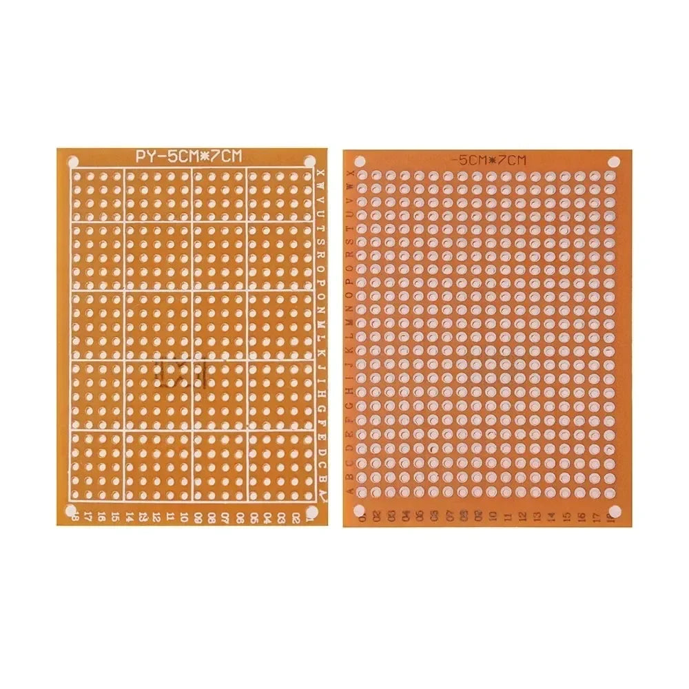2PCS Yellow PCB Universal Board Single Sided 10x15CM 10x22CM 12x18CM 13x25CM 15x18CM PCB Board Prototype Perforated Board DIY