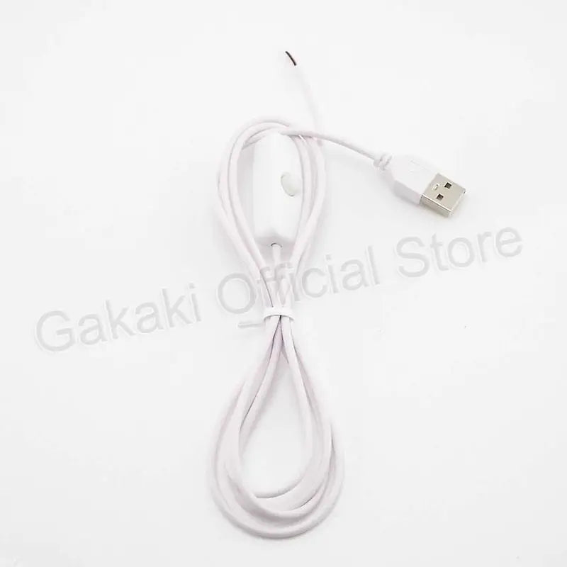 LED Strip USB Connector Cable Extension 2 Pin Power Supply Wire On/Off Switch Electrical 5V Wire For LED Lighting