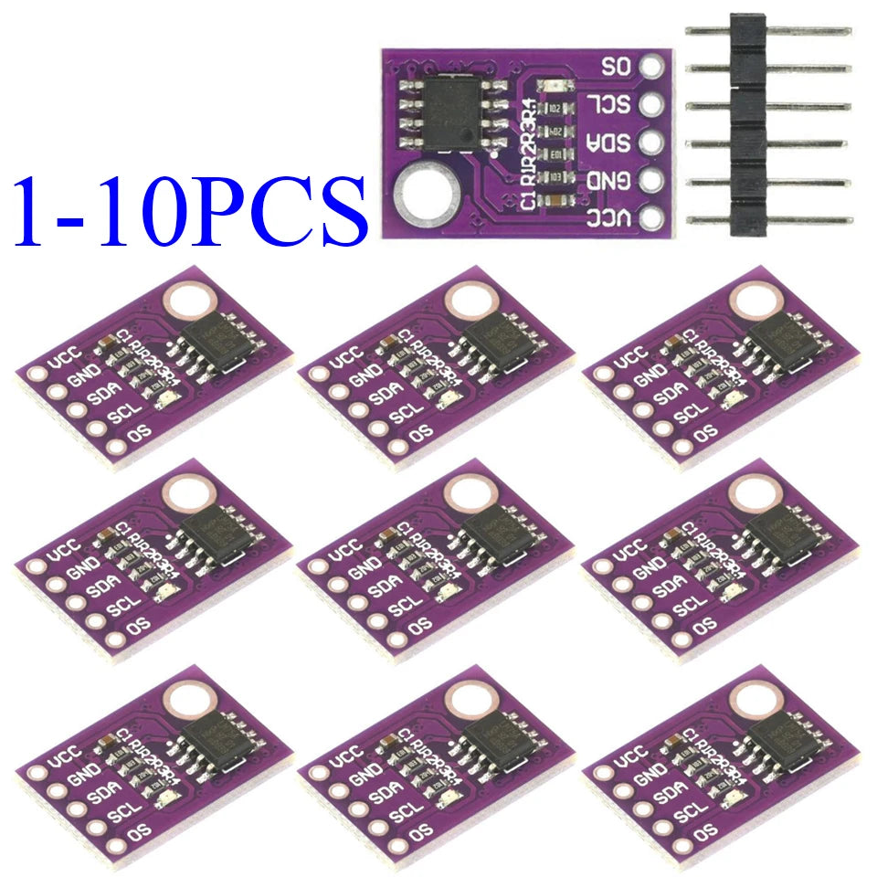 1-10PCS LM75 LM75A CJMCU-75 Temperature Sensor Module High Speed I2C IIC Interface High Precision Development Board