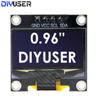 DIYUSER 0.96 Inch OLED SSD1306 White/Blue/Yellow 128X64 IIC I2C Serial Display Module 12864 LCD Screen Board For Ard