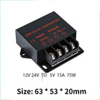 12V/24V to 5V 12V to 5V 24V to 5V 5A 10A 15A DC Converter Regulator Car Step Down Reducer CE Certified Step-down Module