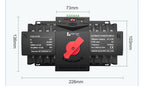 TOMZN TOQ3 Built-in Circuit Breaker 2P/4P 63A-125A with Night Light, 2-In 2/1-Out, Short-Circuit & Overload Protection