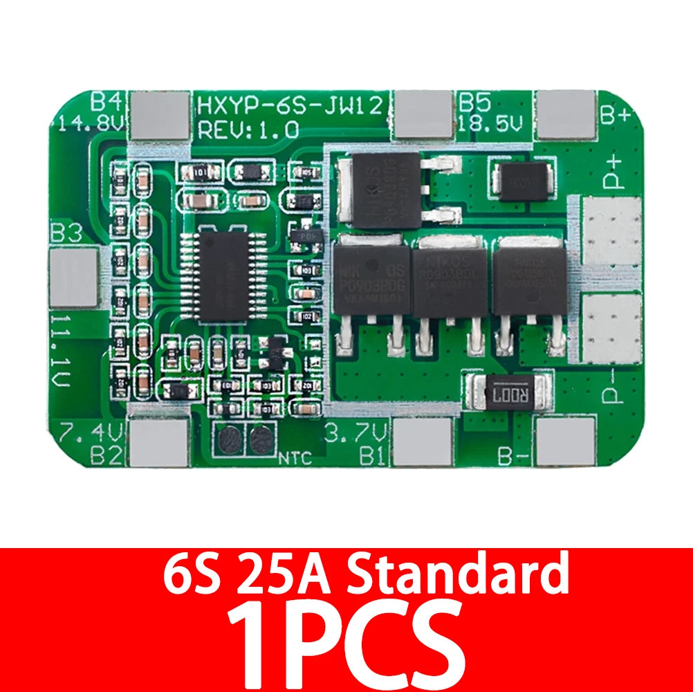 6S 12A/25A 24V 25.2V PCB BMS Protection Board For 6 Pack 18650 Li-ion Lithium Battery Cell Module New Arrival Balanced