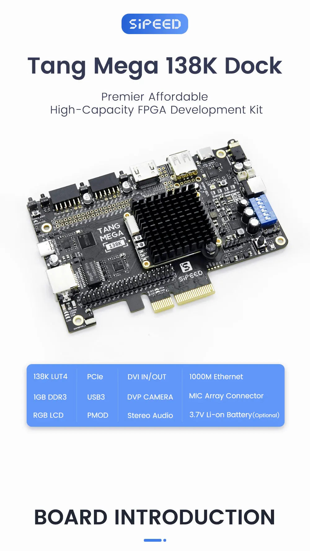 Sipeed Tang Mega 138K Dock GOWIN GW5AST RISCV FPGA Development Board