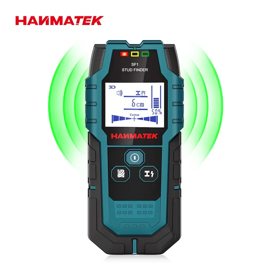 HANMATEK SF1 Stud Finder Wood Studs Metal Detection of Live Cable Metal Depth Measurement Finder Wall Detector Scanner