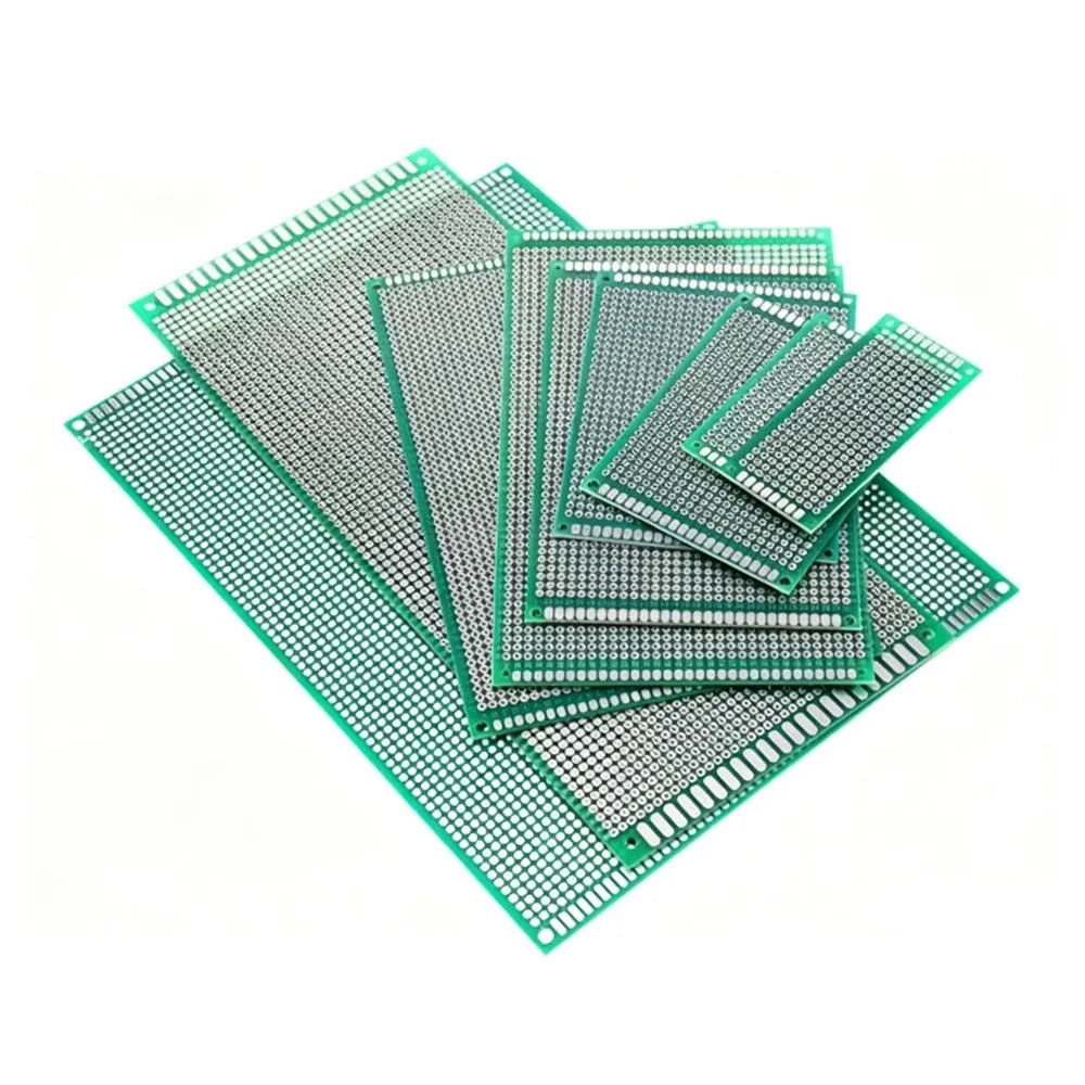 2x8cm 3x7cm 4x6cm 5x7cm 6x8cm 7x9 8x12 9x15cm 10*15CM Green PCB Dual Panel Board DIY Universal Prototype Board Protoboard Kit