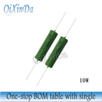 50PCS/Lot RX21 10W Wire Wound 5% Resistance 1R 10R 1K 5.1K 10K 12K 15K 20R 33R 27R 47R 510R Resistor RX21-10W 1 10 100 Ohms