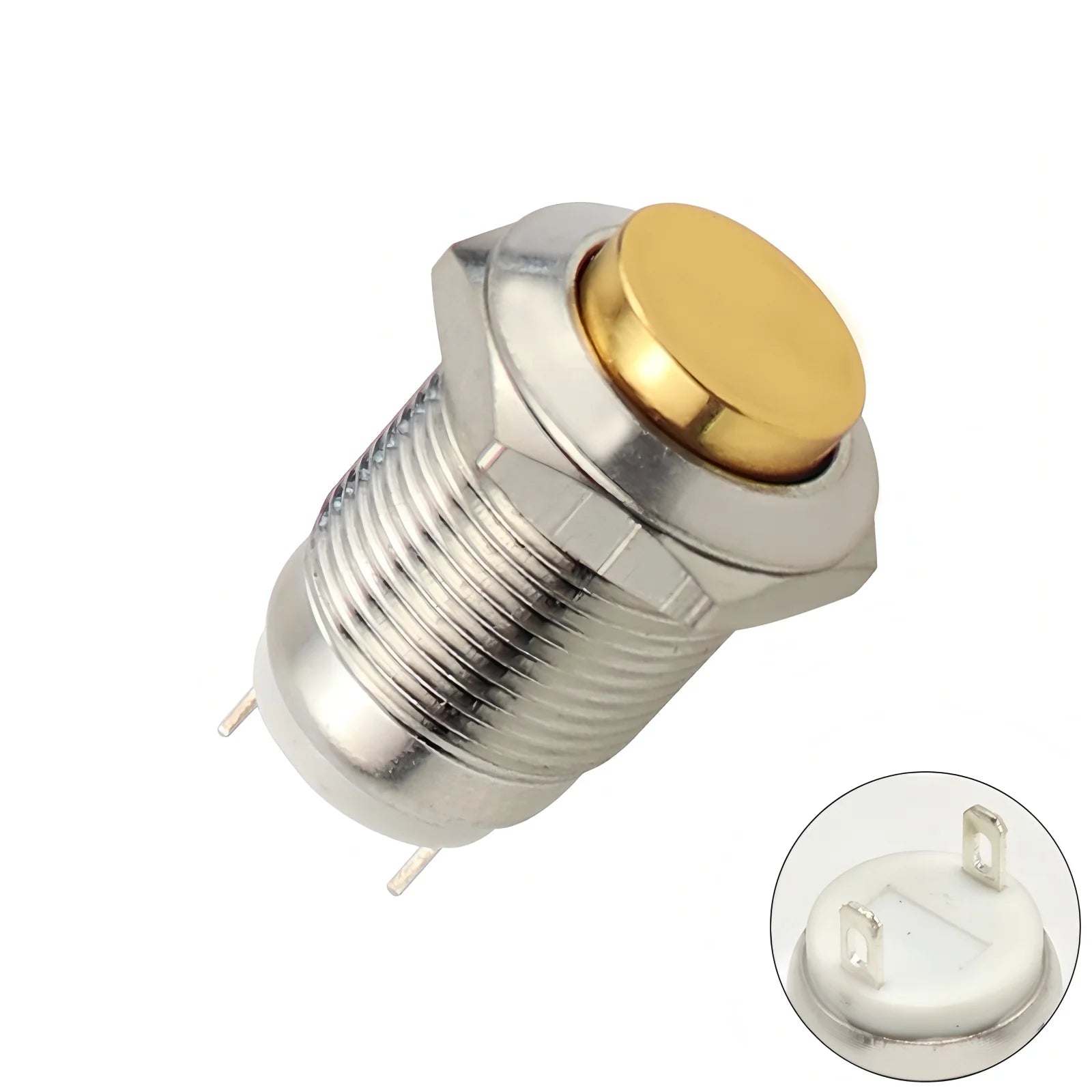 12mm Metal Button Switch Waterproof 1NO 3A High Head Momentary Suitable for Doorbells Car Start Horns Computer Automatic Reset