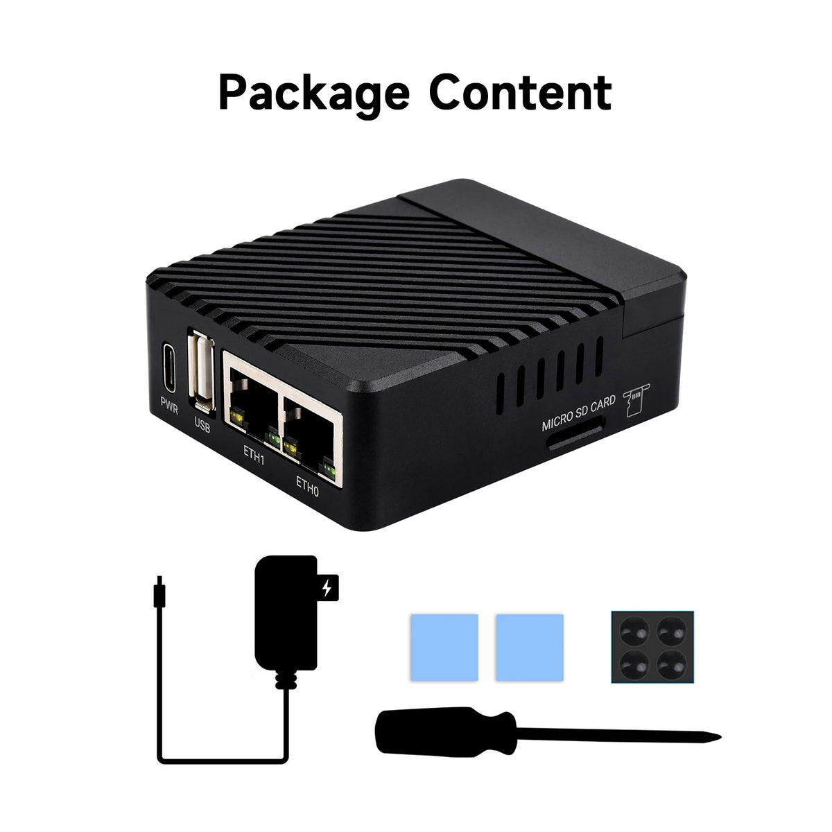 Waveshare Mini Dual Gigabit Ethernet Base Board USB 2.0 Raspberry Pi CM4 Carrier Board, Router Board for Raspberry Pi CM4