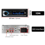Car Radio 1 Din MP3 Player FM Audio Music USB SD Digital Bluetooth with In Dash Slot AUX Input