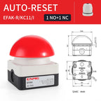IP65 Waterproof ENMG Emergency Stop Button Switch Mushroom Head Self-Locking/Resetting 1NO Foot/Hand Control for Industrial Safe