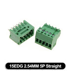 5Set 15EDG 2.54mm PCB Seal Screw Terminal Block 2 ~ 12 Pin KF15EDG Female Socket Pin Header Wire Connector +2.54 Male Plug 9P