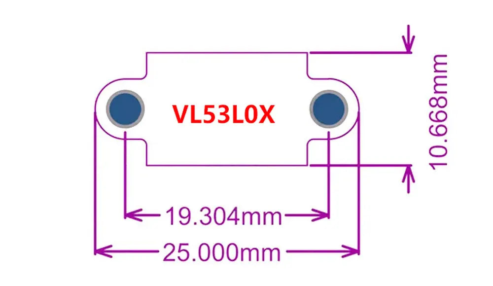 VL53L0X Time-of-Flight (ToF) Laser Ranging Sensor Breakout 940nm GY-VL53L0XV2 Laser Distance