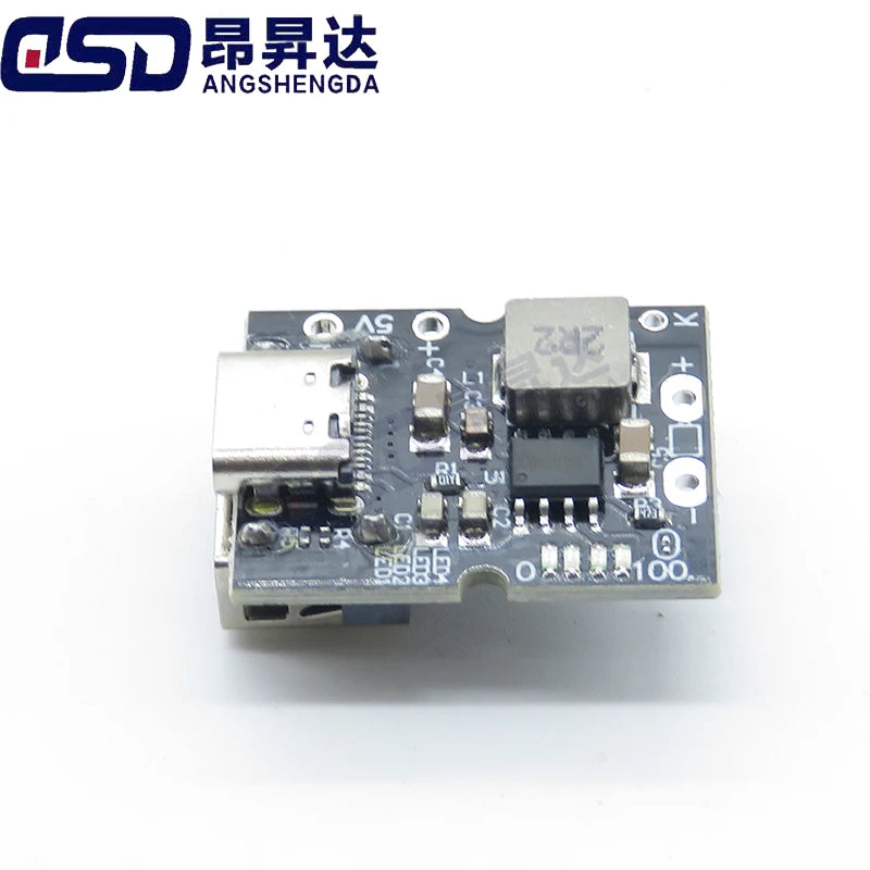 5V 2A Type-C USB Boost Converter Module with LED Display Charging Protection Board for 3.7V/4.2V Li-ion Battery DIY Power Bank