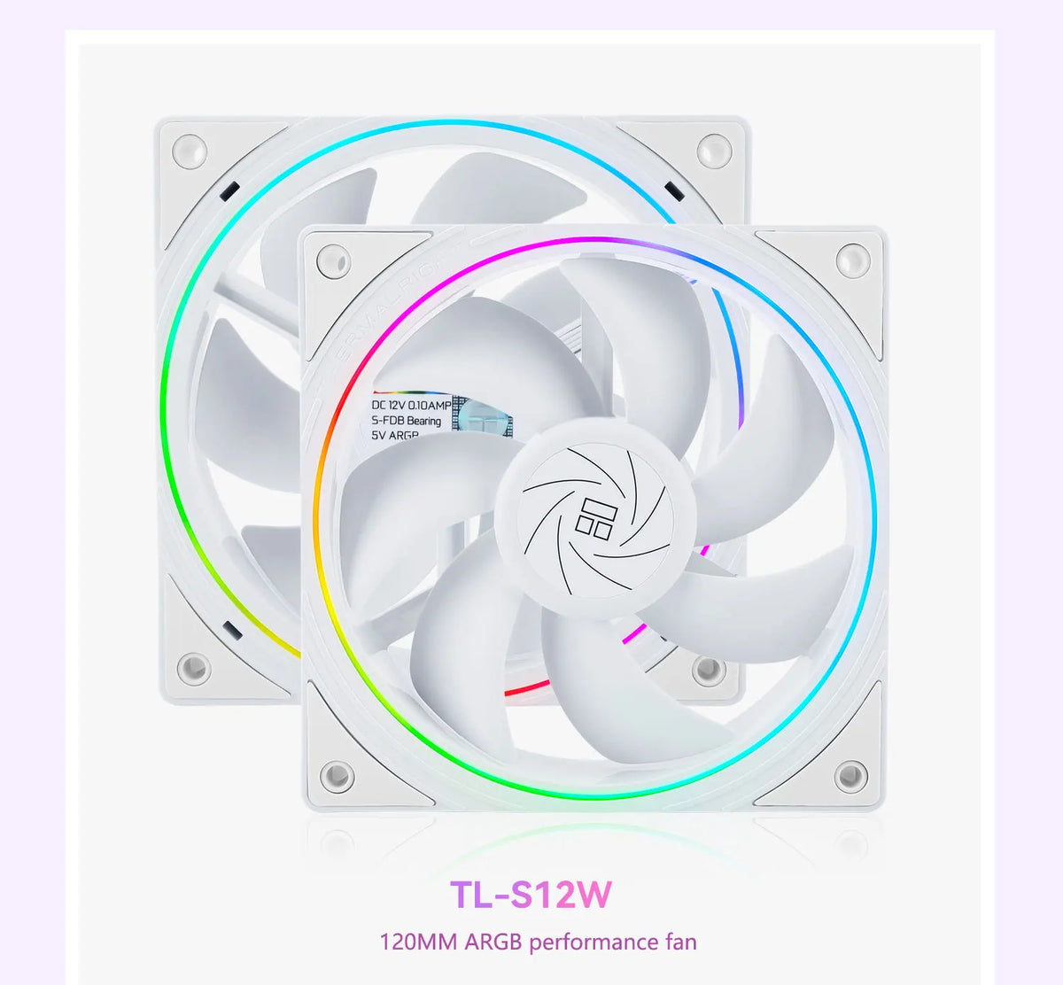 Thermalright TL-S12 120mm HALO Cooling Fan 5V 3PIN ARGB Fan pc gamer 360° exquisite light effect computer Case Fan ventilador