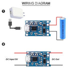 1-20Pcs Type-C/Micro/Mini USB 5V 1A 18650 Tp4056 Lithium Battery Charger Module Charging Board with Protection Function Li-Ion