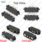1-10set DC Magnetic Pogo Pin Connector 2Pin 3P 4P 5P 6P 7P 8P Pogopin Male Female Spacing 2.5/2.54mm Loaded Power Socket 2A