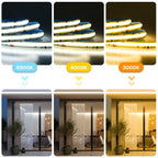 FCOB SPI DIM IC LED Light Strip Addressable 360LEDs 10mm 24V 60W High Density Flexible FOB COB Led Lights RA90 3000K 4000K 6000K