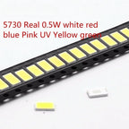 SAMIROB 100Pcs 5730-CW WW 0.5W-150Ma 50-55lm White Light 3000K 4000K 6000K 95000K SMD 5730 5630 LED 5730 diodes  3.2 - 3.4V