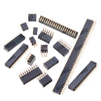 2.54mm 2x2/2x20/2x18/2x16/2x15 Double Row Female 2~40P PCB Board bend/Straight angle Pin Header socket Connector Pinheader