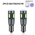 Nlpearl 2x Signal Lamp BA9S T4W  Led Bulb BAX9S BAY9S H21W H6W LED 12V Car Led Bulb Canbus 3030 Chips Interior Light Dome Lamp