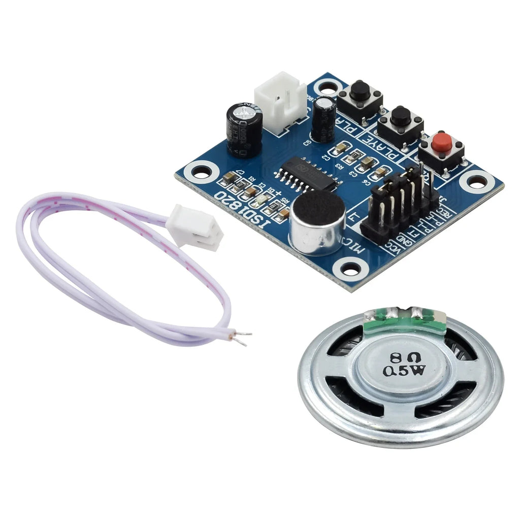 ISD1820 recording module voice module the voice board telediphone module board with Microphones + Loudspeaker