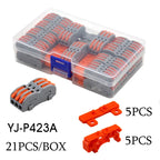 Mini Wire Electrical Connector Boxed 222 LED Strip Lighting Quick Connectors Universal Compact Conductor Push-in Terminal Blocks