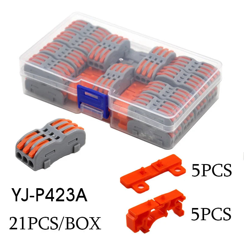 Mini Wire Electrical Connector Boxed 222 LED Strip Lighting Quick Connectors Universal Compact Conductor Push-in Terminal Blocks