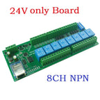 8DI 8DO Analog IO Module Modbus RTU RS485 Ethernet 4-20mA 0-10V 10A Relay DIN Rail PLC Expansion DC12V/24V Opto Isolated