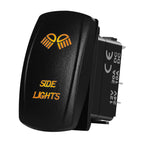 Marine Boat Rocker Switch 12/24V Orange Backlit Anchor Beacon Up Down Button ON OFF/ON OFF ON Momentary Toggle Switch Waterproof
