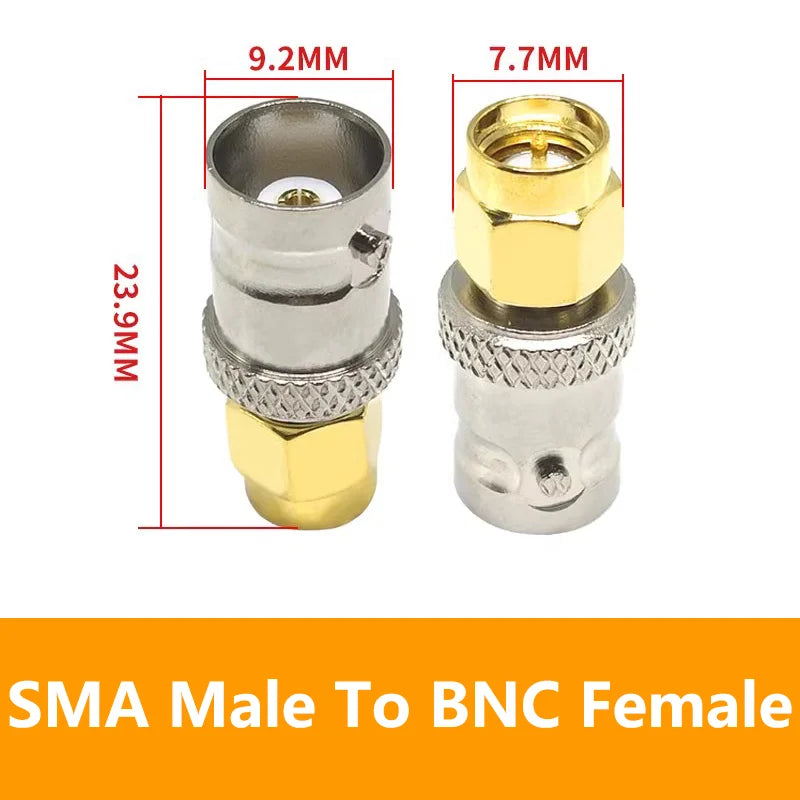 BNC to SMA Connectors SMA BNC Adapter Male to Female for Antenna/Extension Cable SMA to BNC RF Connector