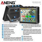 Digital Thermohygrometer Clock ANENG AP01 Snooze Alarm Mode Air Thermometer Humidity Multi-scenario High Precision Tester Tools