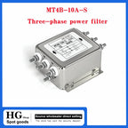 Three-phase power filter MT4B-3/6/10/20/30A-S Anti-interference EMI purifier frequency conversion noise 380v MT4B-10A-S