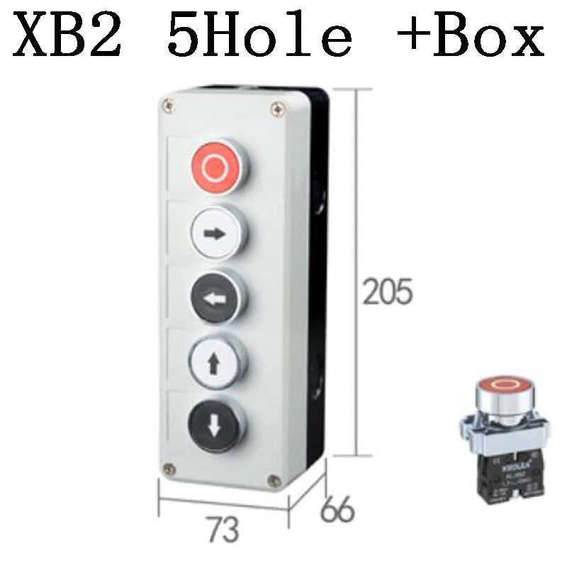 NEW XB2 Metal button switch control box start stop industrial identification symbol self reset circular emergency stop SWITCH