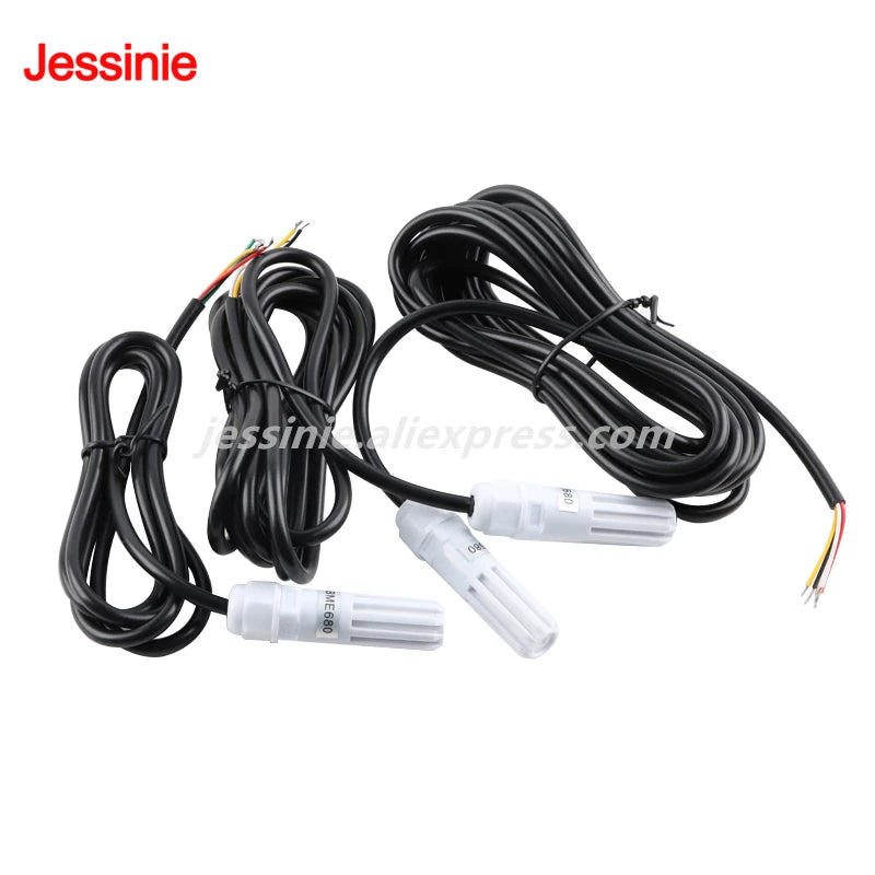 BMP180 BMP280 BME280 BME680 BME688 Digital Gas Temperature and Humidity Sensor Module Stainless Steel Probe Connecting Cable
