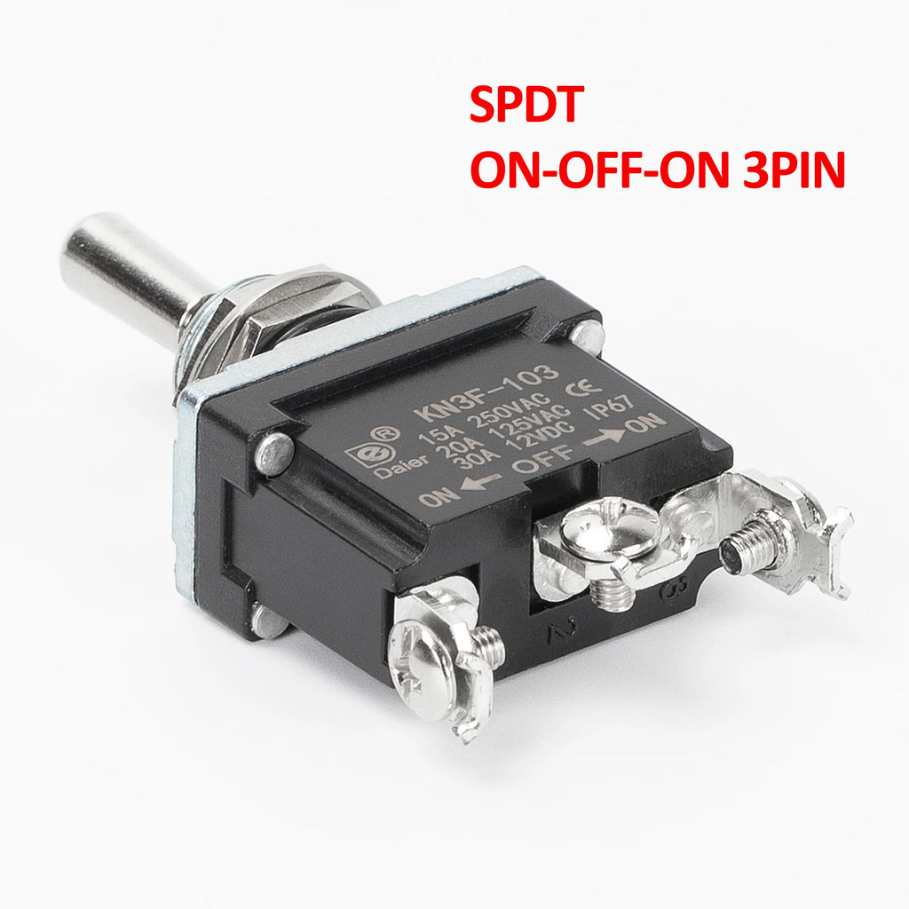 1PC IP67 Waterproof Toggle Switch 30A 12VDC SPST SPDT DPDT ON-OFF ON-ON ON-OFF-ON 2 Pin 3 Pin 6 Pin With Screw Terminal