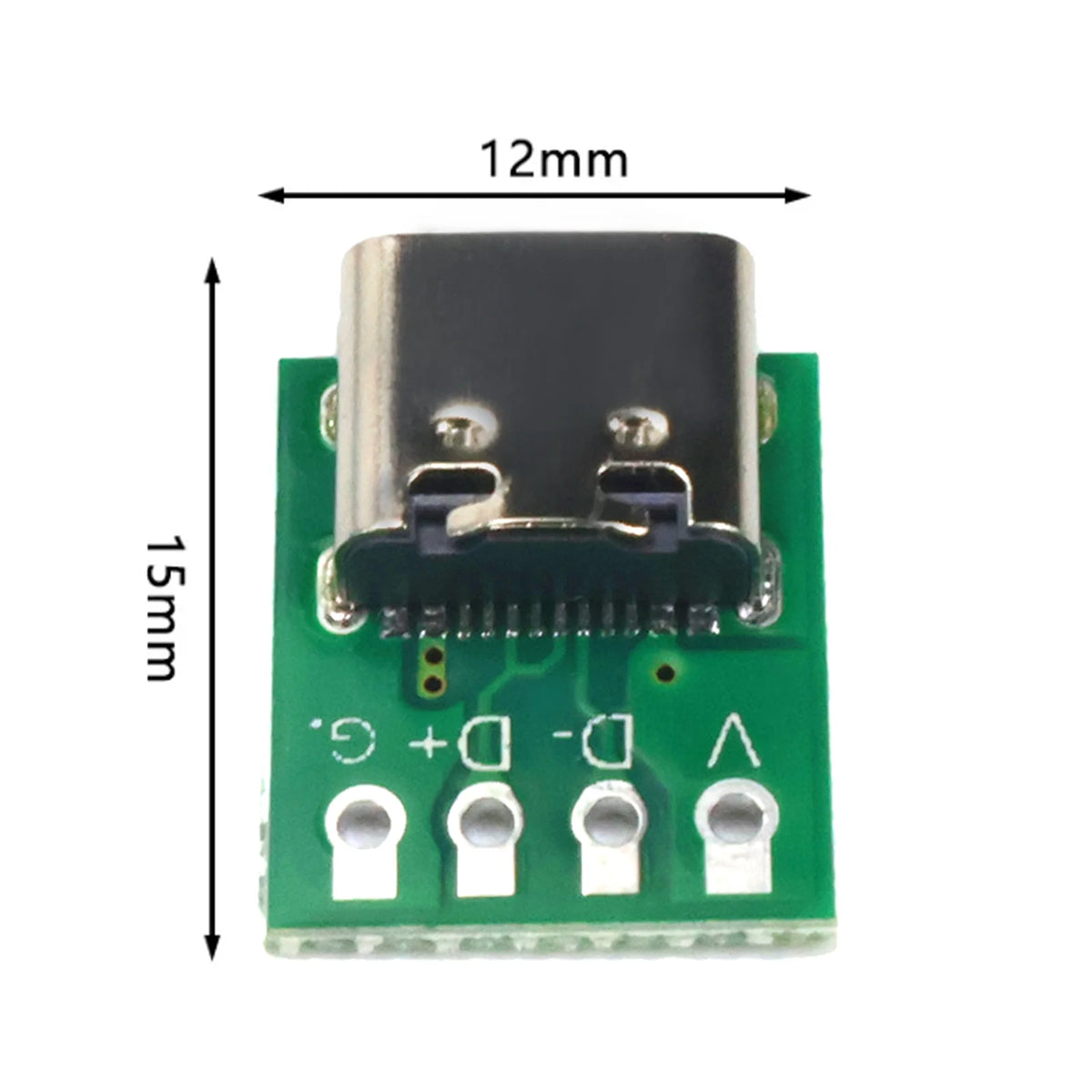 USB 3.1 Type-C 16-Pin Test Breakout Board 2.54mm Pitch for Arduino Raspberry Pi ESP32 Diagnosis Data Cable Prototyping DIY