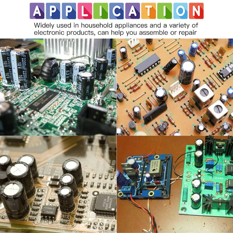 15 Values Electrolytic Capacitor Assortment Kit, 270Pcs 0.1uF to 470uF Aluminum Electrolytic Capacitors Set