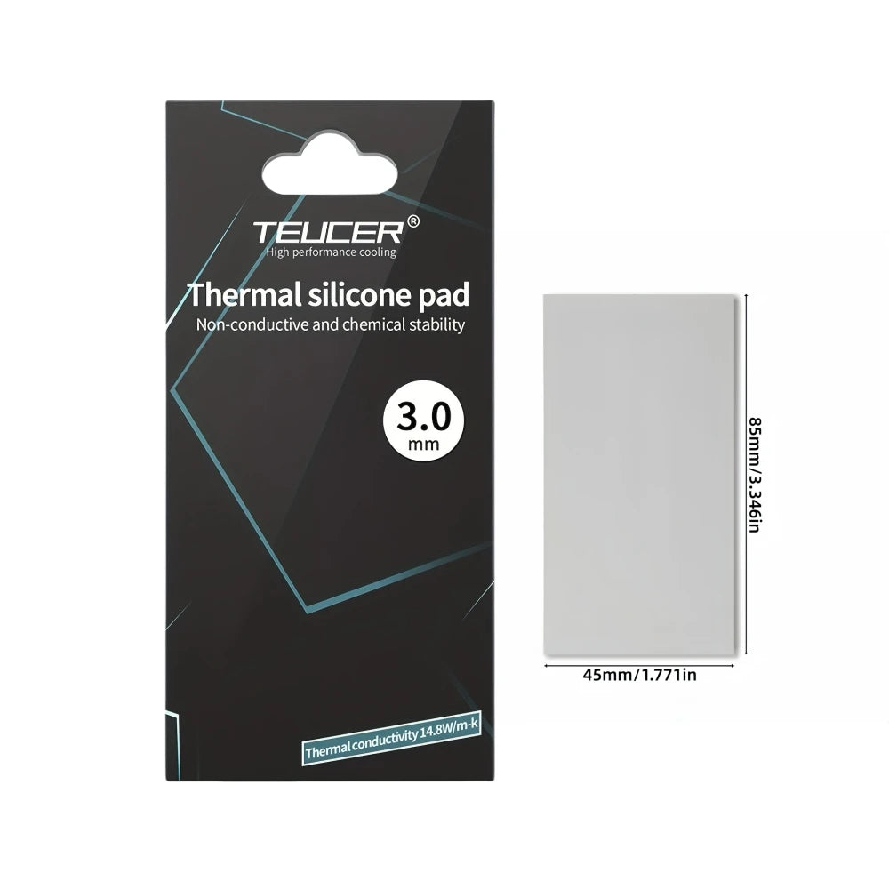 Thermal Silicone Pad 14.8 W/mk, 85*45mm, Non Conductive Heat Resistance High Temperature Resistance For Laptop Heatsink GPU CPU