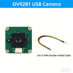 OV9281 Global Shutter Camera 120fps 120° FOV Monochrome USB for Raspberry Pi 5, Jetson Orin, RDK | 1MP IR