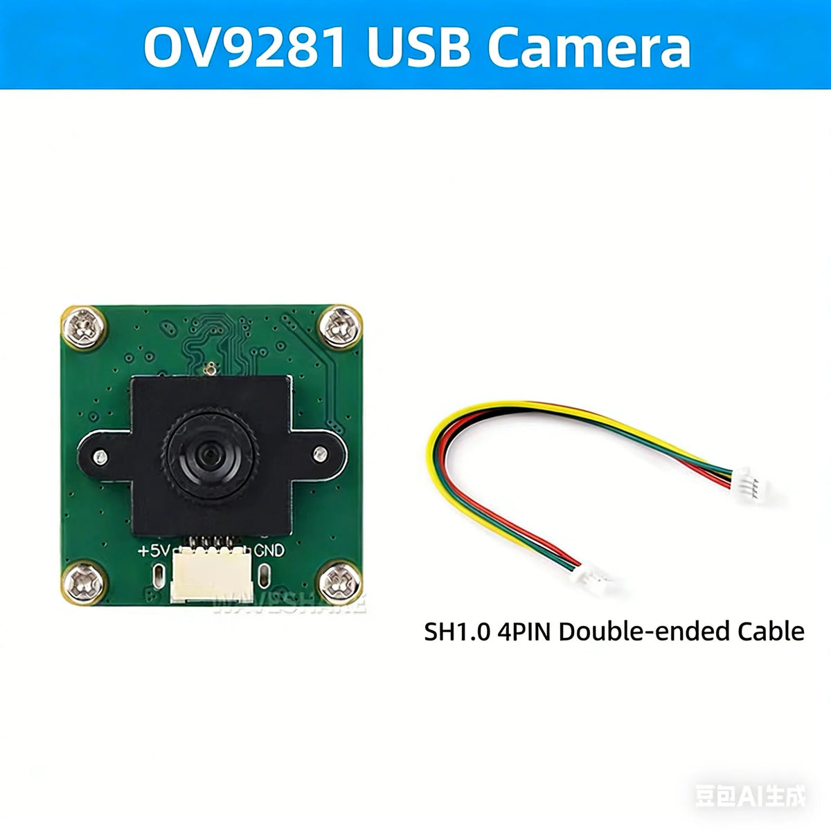 OV9281 Global Shutter Camera 120fps 120° FOV Monochrome USB for Raspberry Pi 5, Jetson Orin, RDK | 1MP IR
