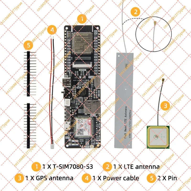 Lfor ILYGO T-SIM7080G-S3 ESP32-S3 Dev Board, SIM7080G Cat-M/NB-IoT/GPS Module with WiFi, BT 5.0, 16MB Flash & 8MB PSRAM