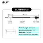 BLV® PT1000 Thermistor M3 M4 Bear 3x15mm PT1000 Pro High Temperature Resistance 450℃ For Rapido Hotend Dragon Hotend
