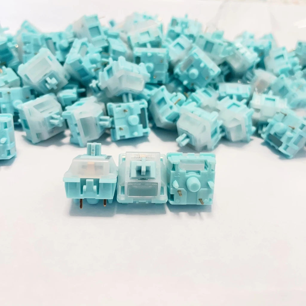 HMX Blue Star Silent Switch Tactile 5 Pins Mechanical Keyboard Accessories RGB POM PC PA66 Mute Swith Factory lubed for Hot Swap