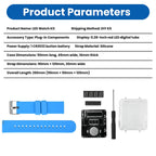 DIY Electronic Watch Kit 0.28'' LED Digital Tube Creative Watch Soldering Kit Microcontroller Watch Kit with Silicone Strap&Case