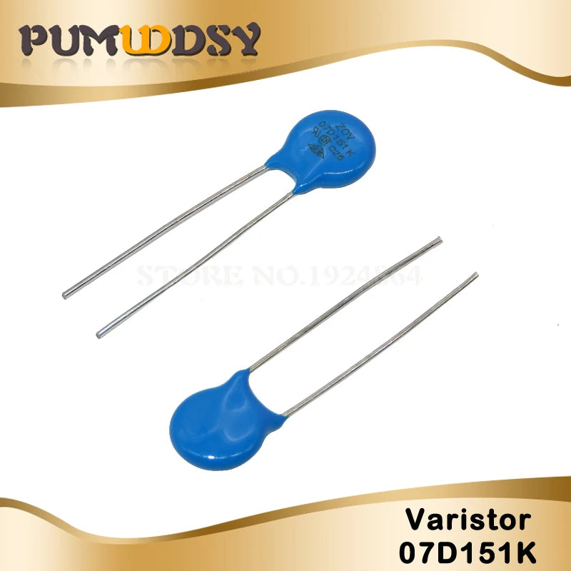 20PCS Piezoresistor Varistor Series 7D 10D 14D 7D151K 7D220K 10D101K 10D330K 14D471K 14D220K 7D431K 10D621K 10D561K Resistor